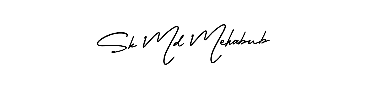 if you are searching for the best signature style for your name Sk Md Mehabub. so please give up your signature search. here we have designed multiple signature styles  using AmerikaSignatureDemo-Regular. Sk Md Mehabub signature style 3 images and pictures png