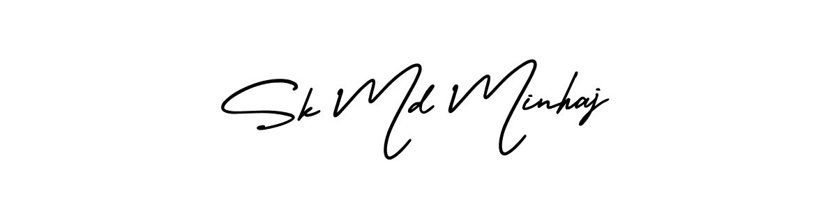 It looks lik you need a new signature style for name Sk Md Minhaj. Design unique handwritten (AmerikaSignatureDemo-Regular) signature with our free signature maker in just a few clicks. Sk Md Minhaj signature style 3 images and pictures png