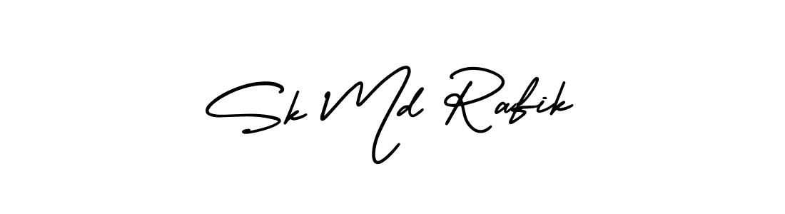Design your own signature with our free online signature maker. With this signature software, you can create a handwritten (AmerikaSignatureDemo-Regular) signature for name Sk Md Rafik. Sk Md Rafik signature style 3 images and pictures png