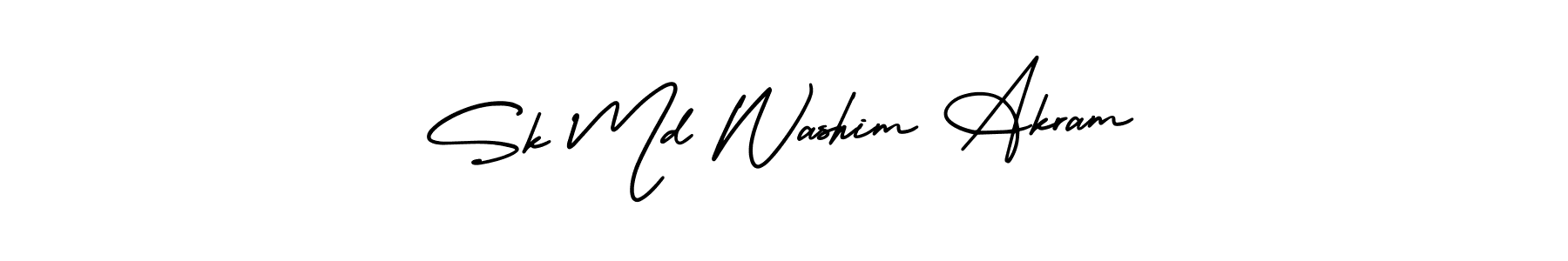 if you are searching for the best signature style for your name Sk Md Washim Akram. so please give up your signature search. here we have designed multiple signature styles  using AmerikaSignatureDemo-Regular. Sk Md Washim Akram signature style 3 images and pictures png