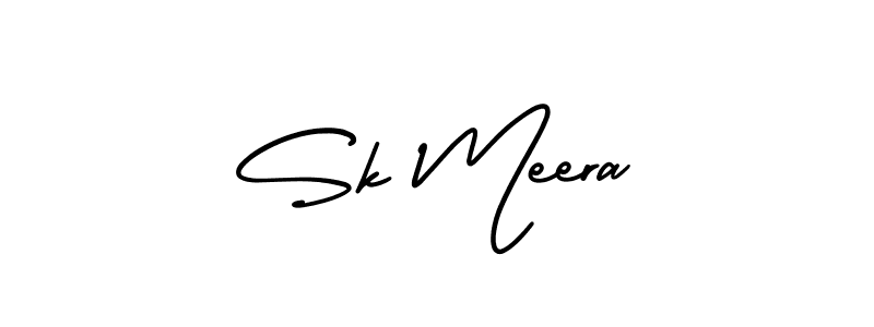 Create a beautiful signature design for name Sk Meera. With this signature (AmerikaSignatureDemo-Regular) fonts, you can make a handwritten signature for free. Sk Meera signature style 3 images and pictures png