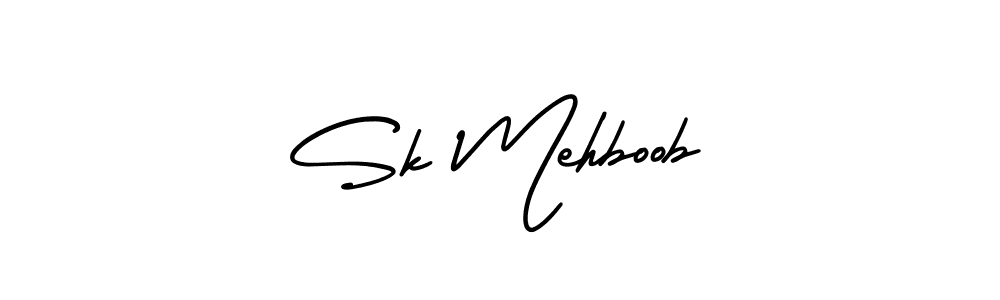 Create a beautiful signature design for name Sk Mehboob. With this signature (AmerikaSignatureDemo-Regular) fonts, you can make a handwritten signature for free. Sk Mehboob signature style 3 images and pictures png