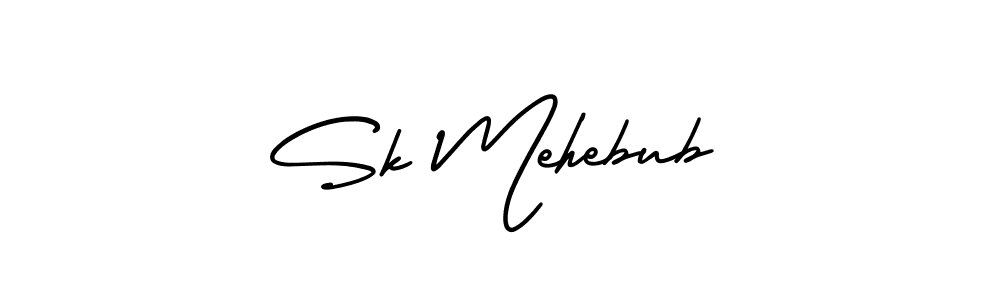 Create a beautiful signature design for name Sk Mehebub. With this signature (AmerikaSignatureDemo-Regular) fonts, you can make a handwritten signature for free. Sk Mehebub signature style 3 images and pictures png