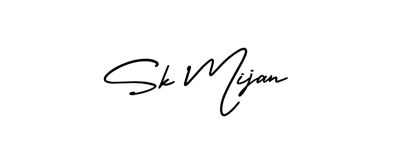 if you are searching for the best signature style for your name Sk Mijan. so please give up your signature search. here we have designed multiple signature styles  using AmerikaSignatureDemo-Regular. Sk Mijan signature style 3 images and pictures png