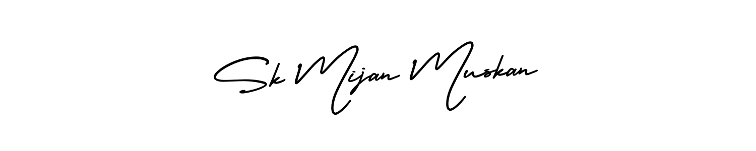 Also You can easily find your signature by using the search form. We will create Sk Mijan Muskan name handwritten signature images for you free of cost using AmerikaSignatureDemo-Regular sign style. Sk Mijan Muskan signature style 3 images and pictures png