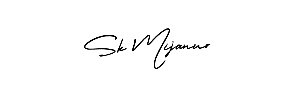 Make a beautiful signature design for name Sk Mijanur. With this signature (AmerikaSignatureDemo-Regular) style, you can create a handwritten signature for free. Sk Mijanur signature style 3 images and pictures png