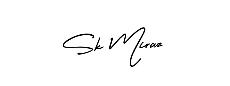 Sk Miraz stylish signature style. Best Handwritten Sign (AmerikaSignatureDemo-Regular) for my name. Handwritten Signature Collection Ideas for my name Sk Miraz. Sk Miraz signature style 3 images and pictures png