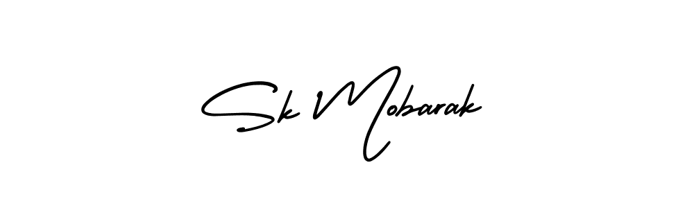 You should practise on your own different ways (AmerikaSignatureDemo-Regular) to write your name (Sk Mobarak) in signature. don't let someone else do it for you. Sk Mobarak signature style 3 images and pictures png