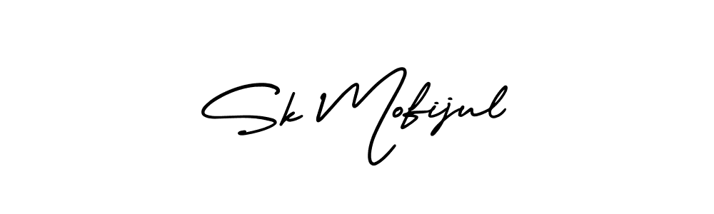 The best way (AmerikaSignatureDemo-Regular) to make a short signature is to pick only two or three words in your name. The name Sk Mofijul include a total of six letters. For converting this name. Sk Mofijul signature style 3 images and pictures png
