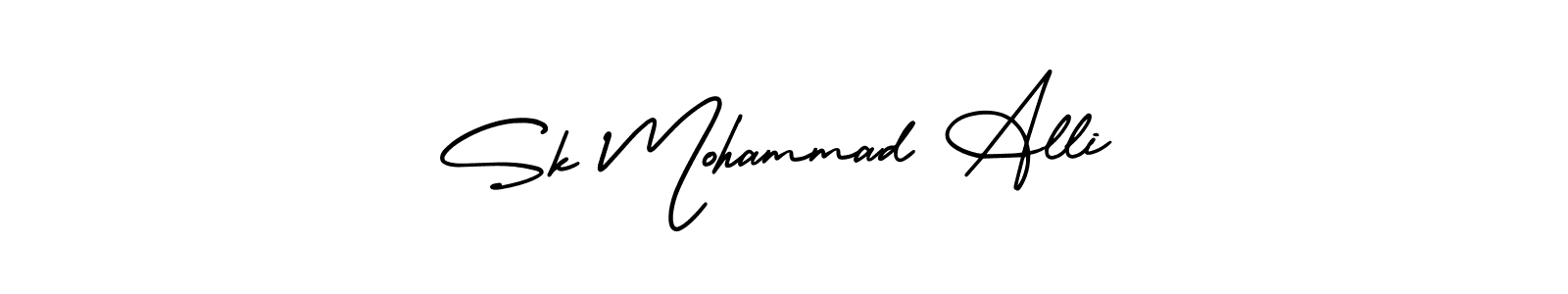 It looks lik you need a new signature style for name Sk Mohammad Alli. Design unique handwritten (AmerikaSignatureDemo-Regular) signature with our free signature maker in just a few clicks. Sk Mohammad Alli signature style 3 images and pictures png