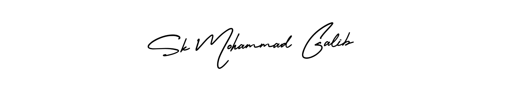 You should practise on your own different ways (AmerikaSignatureDemo-Regular) to write your name (Sk Mohammad Galib) in signature. don't let someone else do it for you. Sk Mohammad Galib signature style 3 images and pictures png