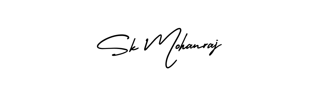 Use a signature maker to create a handwritten signature online. With this signature software, you can design (AmerikaSignatureDemo-Regular) your own signature for name Sk Mohanraj. Sk Mohanraj signature style 3 images and pictures png
