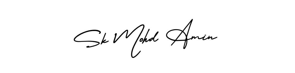This is the best signature style for the Sk Mohd Amin name. Also you like these signature font (AmerikaSignatureDemo-Regular). Mix name signature. Sk Mohd Amin signature style 3 images and pictures png