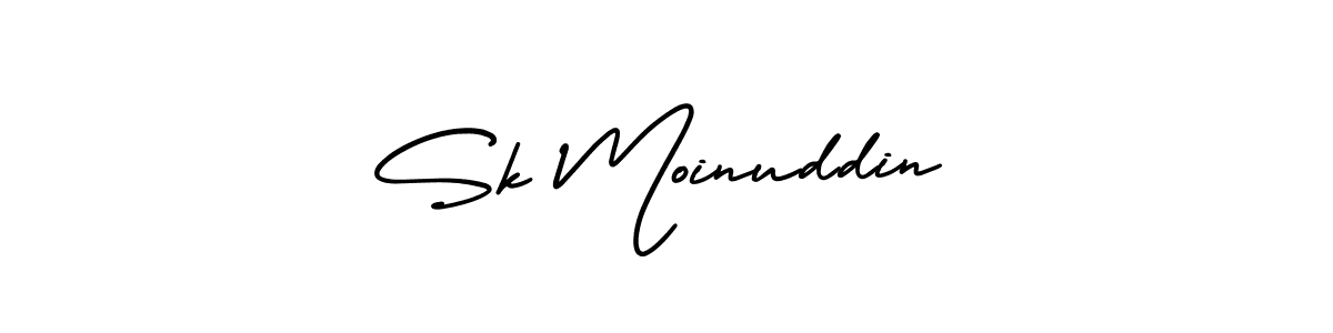 You should practise on your own different ways (AmerikaSignatureDemo-Regular) to write your name (Sk Moinuddin) in signature. don't let someone else do it for you. Sk Moinuddin signature style 3 images and pictures png
