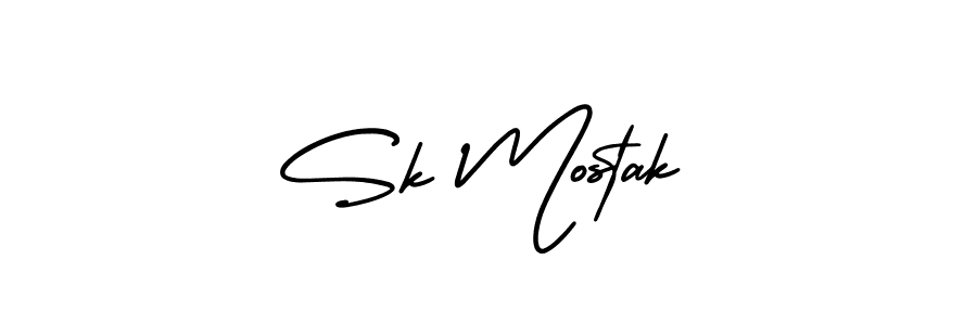 It looks lik you need a new signature style for name Sk Mostak. Design unique handwritten (AmerikaSignatureDemo-Regular) signature with our free signature maker in just a few clicks. Sk Mostak signature style 3 images and pictures png