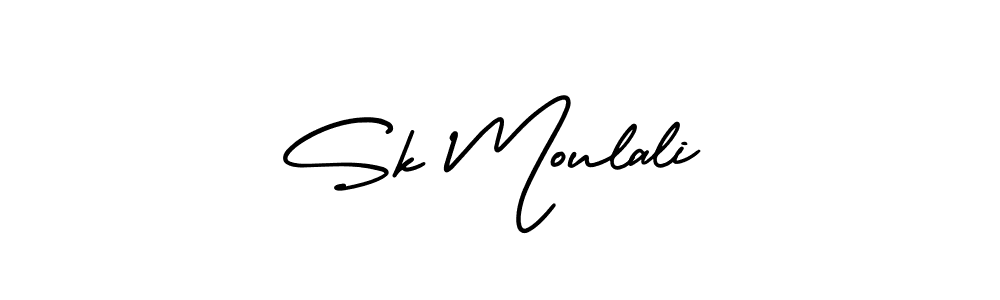 Use a signature maker to create a handwritten signature online. With this signature software, you can design (AmerikaSignatureDemo-Regular) your own signature for name Sk Moulali. Sk Moulali signature style 3 images and pictures png