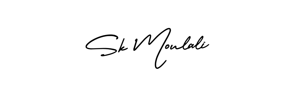 Use a signature maker to create a handwritten signature online. With this signature software, you can design (AmerikaSignatureDemo-Regular) your own signature for name Sk Moulali. Sk Moulali signature style 3 images and pictures png