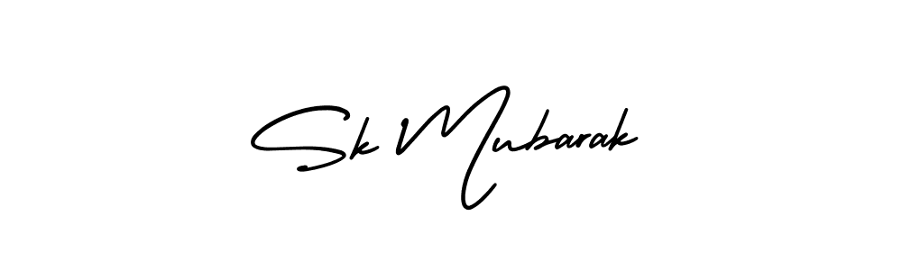Make a beautiful signature design for name Sk Mubarak. With this signature (AmerikaSignatureDemo-Regular) style, you can create a handwritten signature for free. Sk Mubarak signature style 3 images and pictures png