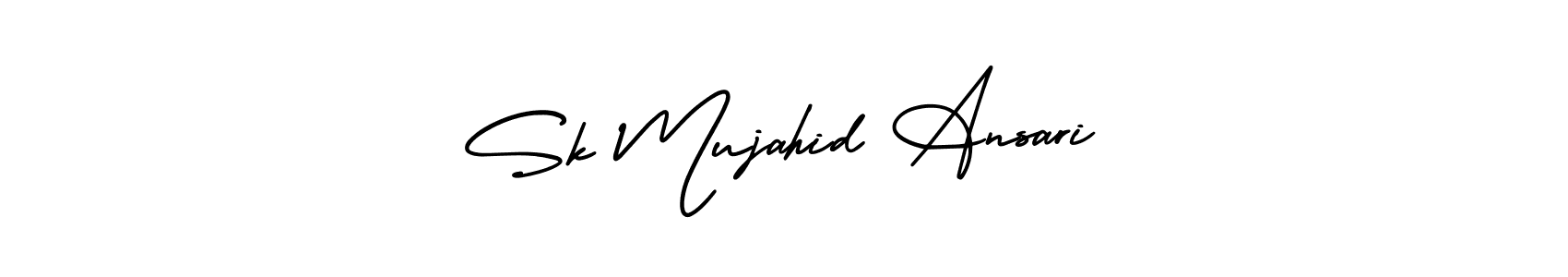 Similarly AmerikaSignatureDemo-Regular is the best handwritten signature design. Signature creator online .You can use it as an online autograph creator for name Sk Mujahid Ansari. Sk Mujahid Ansari signature style 3 images and pictures png