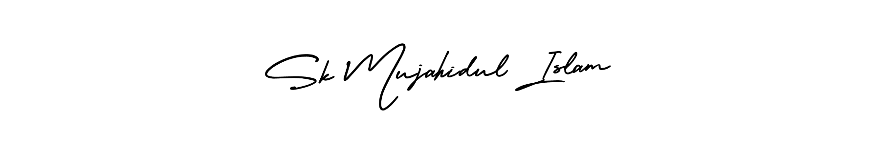 Similarly AmerikaSignatureDemo-Regular is the best handwritten signature design. Signature creator online .You can use it as an online autograph creator for name Sk Mujahidul Islam. Sk Mujahidul Islam signature style 3 images and pictures png