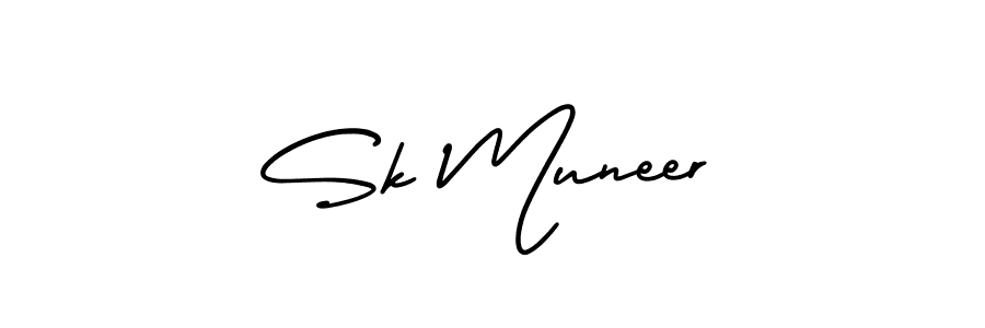 Also You can easily find your signature by using the search form. We will create Sk Muneer name handwritten signature images for you free of cost using AmerikaSignatureDemo-Regular sign style. Sk Muneer signature style 3 images and pictures png