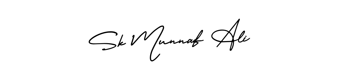 It looks lik you need a new signature style for name Sk Munnaf Ali. Design unique handwritten (AmerikaSignatureDemo-Regular) signature with our free signature maker in just a few clicks. Sk Munnaf Ali signature style 3 images and pictures png