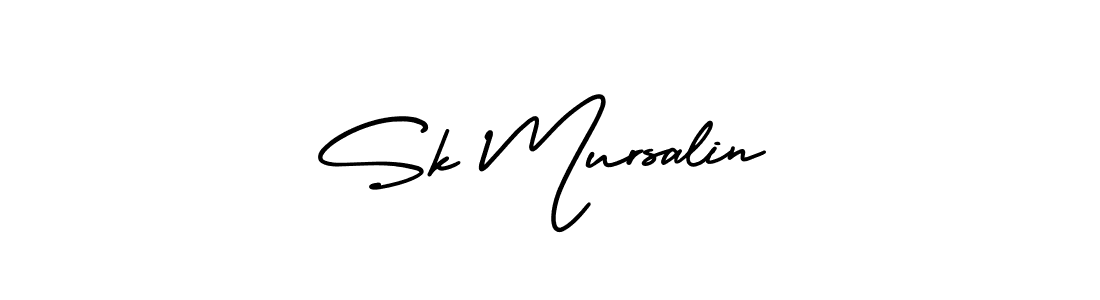 How to make Sk Mursalin signature? AmerikaSignatureDemo-Regular is a professional autograph style. Create handwritten signature for Sk Mursalin name. Sk Mursalin signature style 3 images and pictures png