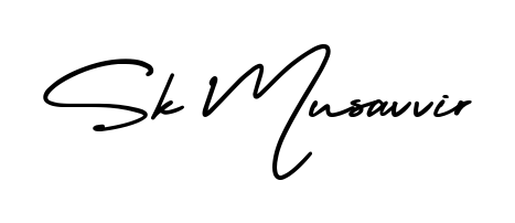 Designed for modern professionals: Sk Musavvir name signature crafted with AmerikaSignatureDemo-Regular script. Ready for digital PDF workflows. Sk Musavvir signature style 3 images and pictures png
