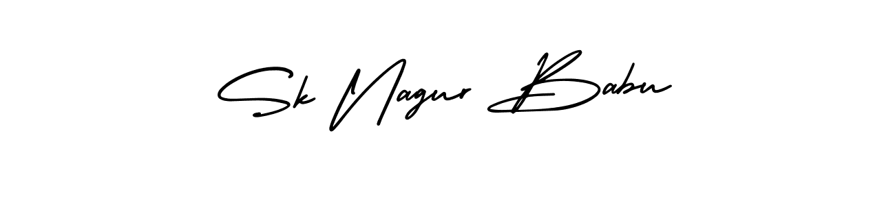 Similarly AmerikaSignatureDemo-Regular is the best handwritten signature design. Signature creator online .You can use it as an online autograph creator for name Sk Nagur Babu. Sk Nagur Babu signature style 3 images and pictures png