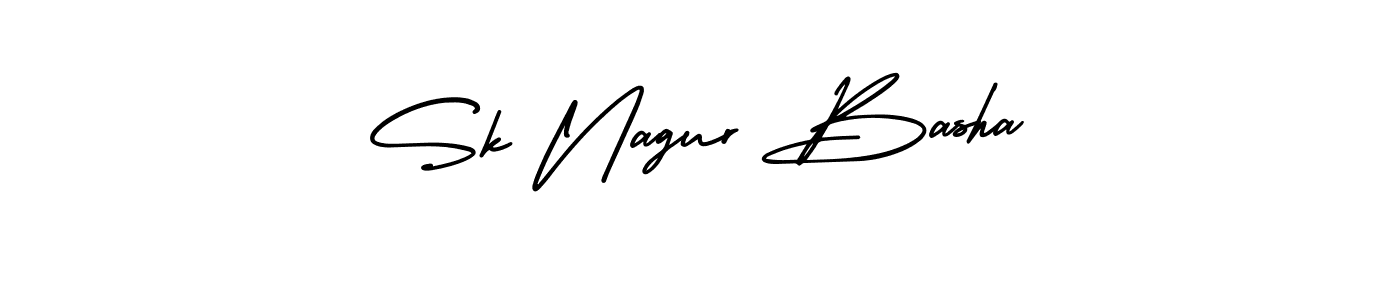 You should practise on your own different ways (AmerikaSignatureDemo-Regular) to write your name (Sk Nagur Basha) in signature. don't let someone else do it for you. Sk Nagur Basha signature style 3 images and pictures png