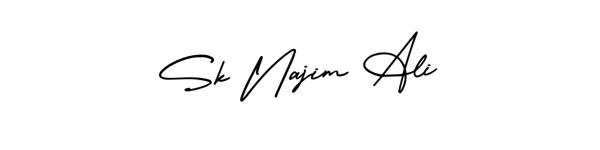 Make a short Sk Najim Ali signature style. Manage your documents anywhere anytime using AmerikaSignatureDemo-Regular. Create and add eSignatures, submit forms, share and send files easily. Sk Najim Ali signature style 3 images and pictures png