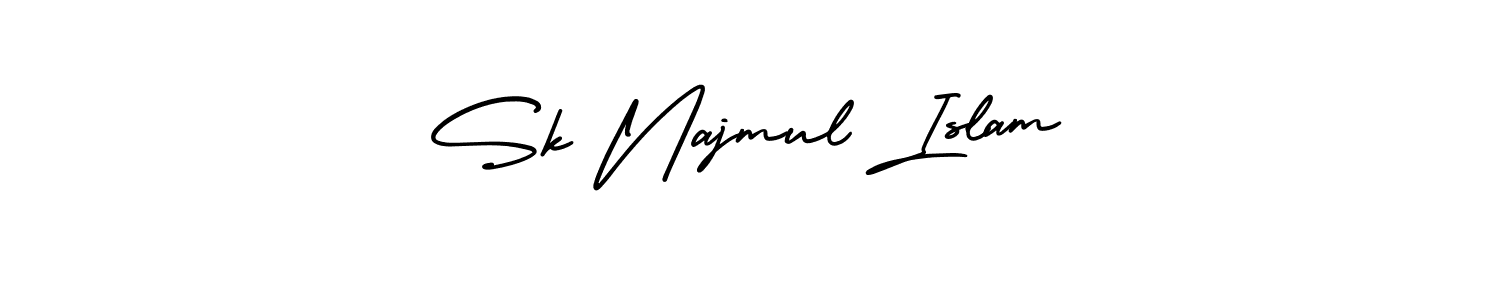 Design your own signature with our free online signature maker. With this signature software, you can create a handwritten (AmerikaSignatureDemo-Regular) signature for name Sk Najmul Islam. Sk Najmul Islam signature style 3 images and pictures png