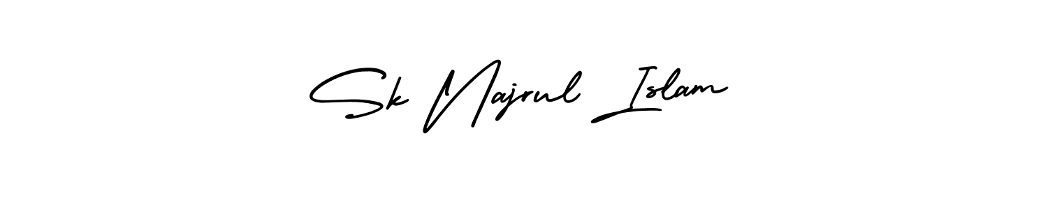 if you are searching for the best signature style for your name Sk Najrul Islam. so please give up your signature search. here we have designed multiple signature styles  using AmerikaSignatureDemo-Regular. Sk Najrul Islam signature style 3 images and pictures png