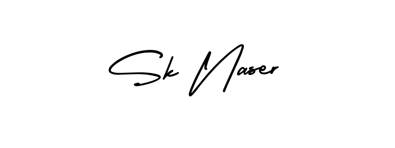 Design your own signature with our free online signature maker. With this signature software, you can create a handwritten (AmerikaSignatureDemo-Regular) signature for name Sk Naser. Sk Naser signature style 3 images and pictures png