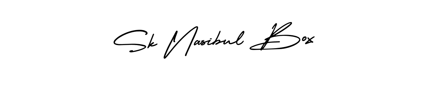 How to Draw Sk Nasibul Box signature style? AmerikaSignatureDemo-Regular is a latest design signature styles for name Sk Nasibul Box. Sk Nasibul Box signature style 3 images and pictures png