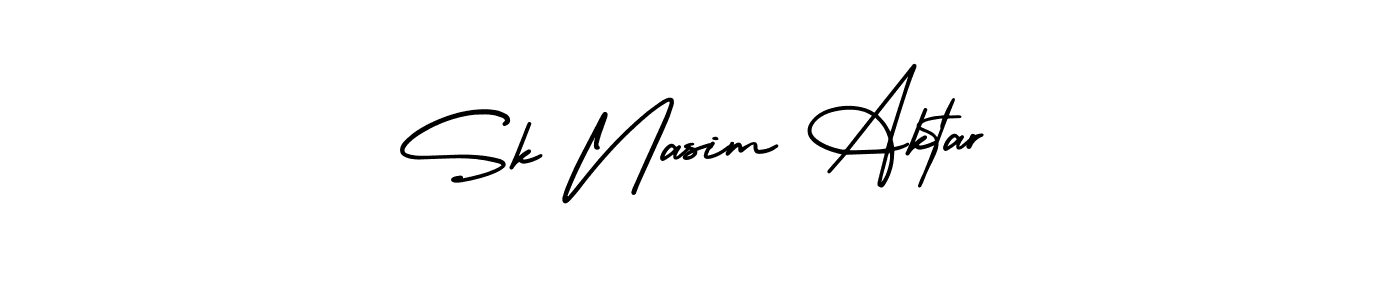 if you are searching for the best signature style for your name Sk Nasim Aktar. so please give up your signature search. here we have designed multiple signature styles  using AmerikaSignatureDemo-Regular. Sk Nasim Aktar signature style 3 images and pictures png