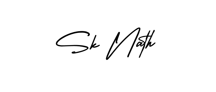 Use a signature maker to create a handwritten signature online. With this signature software, you can design (AmerikaSignatureDemo-Regular) your own signature for name Sk Nath. Sk Nath signature style 3 images and pictures png