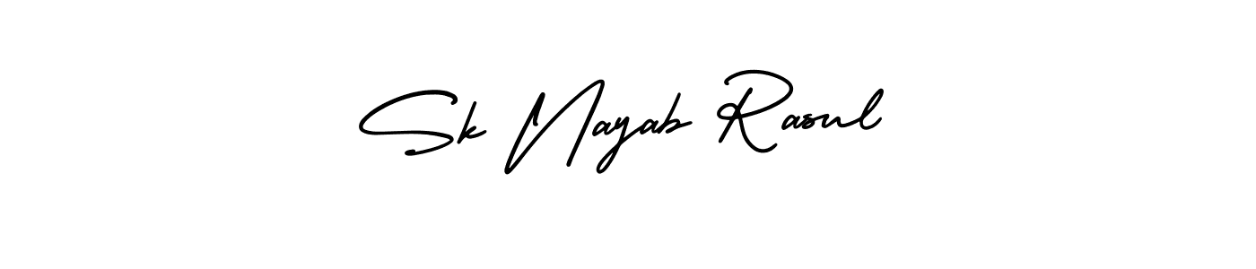 It looks lik you need a new signature style for name Sk Nayab Rasul. Design unique handwritten (AmerikaSignatureDemo-Regular) signature with our free signature maker in just a few clicks. Sk Nayab Rasul signature style 3 images and pictures png