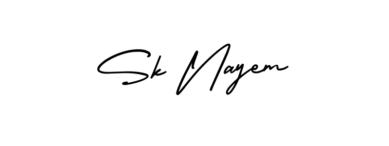 Also we have Sk Nayem name is the best signature style. Create professional handwritten signature collection using AmerikaSignatureDemo-Regular autograph style. Sk Nayem signature style 3 images and pictures png