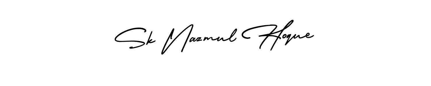 Make a beautiful signature design for name Sk Nazmul Hoque. With this signature (AmerikaSignatureDemo-Regular) style, you can create a handwritten signature for free. Sk Nazmul Hoque signature style 3 images and pictures png