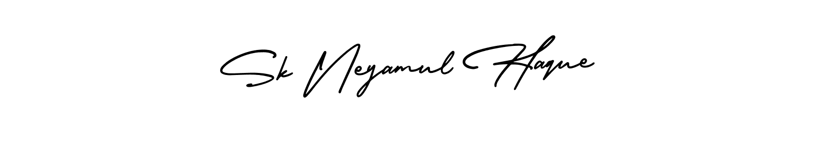 if you are searching for the best signature style for your name Sk Neyamul Haque. so please give up your signature search. here we have designed multiple signature styles  using AmerikaSignatureDemo-Regular. Sk Neyamul Haque signature style 3 images and pictures png