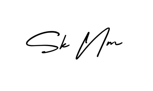 Also we have Sk Nm name is the best signature style. Create professional handwritten signature collection using AmerikaSignatureDemo-Regular autograph style. Sk Nm signature style 3 images and pictures png