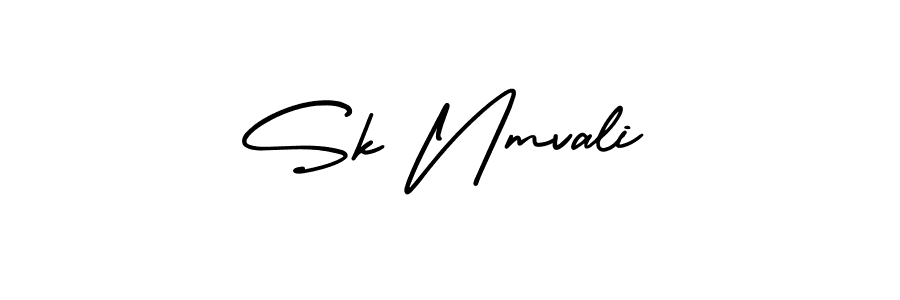 Also You can easily find your signature by using the search form. We will create Sk Nmvali name handwritten signature images for you free of cost using AmerikaSignatureDemo-Regular sign style. Sk Nmvali signature style 3 images and pictures png