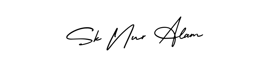 How to Draw Sk Nur Alam signature style? AmerikaSignatureDemo-Regular is a latest design signature styles for name Sk Nur Alam. Sk Nur Alam signature style 3 images and pictures png