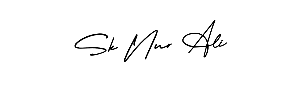 Also You can easily find your signature by using the search form. We will create Sk Nur Ali name handwritten signature images for you free of cost using AmerikaSignatureDemo-Regular sign style. Sk Nur Ali signature style 3 images and pictures png
