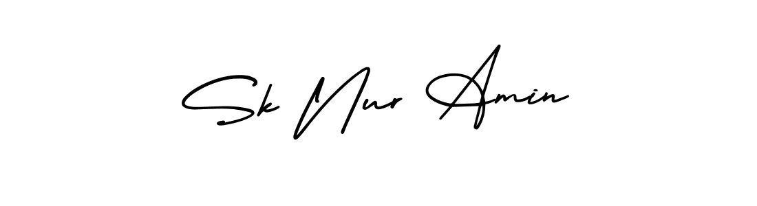if you are searching for the best signature style for your name Sk Nur Amin. so please give up your signature search. here we have designed multiple signature styles  using AmerikaSignatureDemo-Regular. Sk Nur Amin signature style 3 images and pictures png