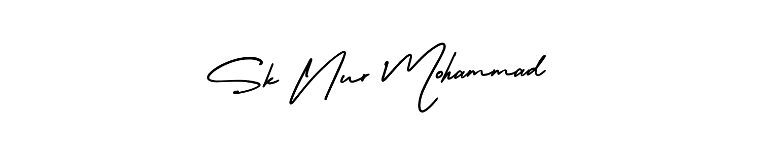 How to make Sk Nur Mohammad signature? AmerikaSignatureDemo-Regular is a professional autograph style. Create handwritten signature for Sk Nur Mohammad name. Sk Nur Mohammad signature style 3 images and pictures png