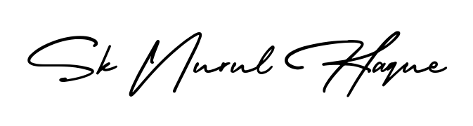 A dynamic signature style for Sk Nurul Haque using AmerikaSignatureDemo-Regular script. Designed to look authentic, handwritten, and professional. Sk Nurul Haque signature style 3 images and pictures png