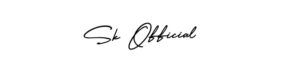 How to make Sk Official name signature. Use AmerikaSignatureDemo-Regular style for creating short signs online. This is the latest handwritten sign. Sk Official signature style 3 images and pictures png
