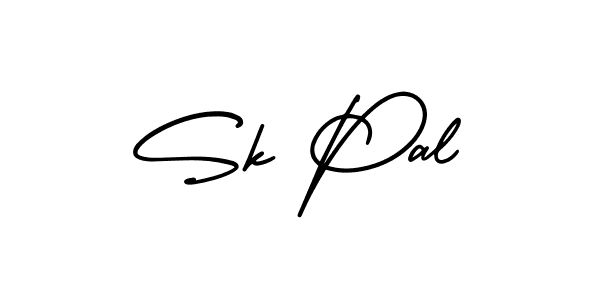 You should practise on your own different ways (AmerikaSignatureDemo-Regular) to write your name (Sk Pal) in signature. don't let someone else do it for you. Sk Pal signature style 3 images and pictures png